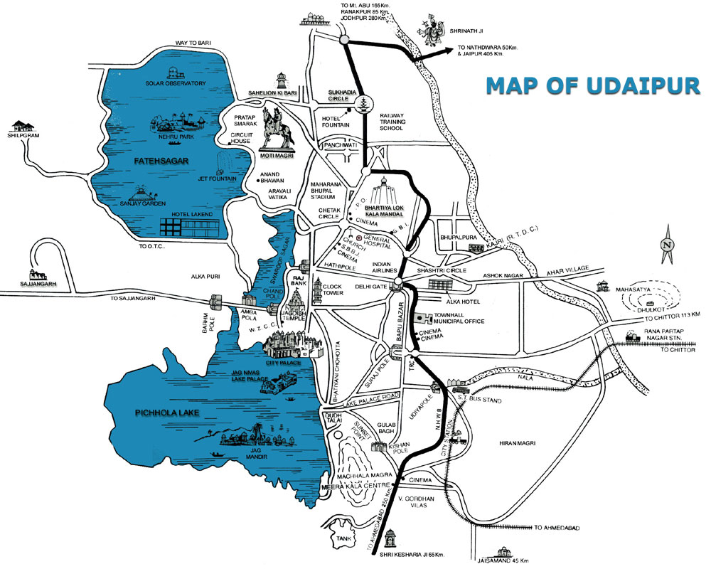 Udaipur Map